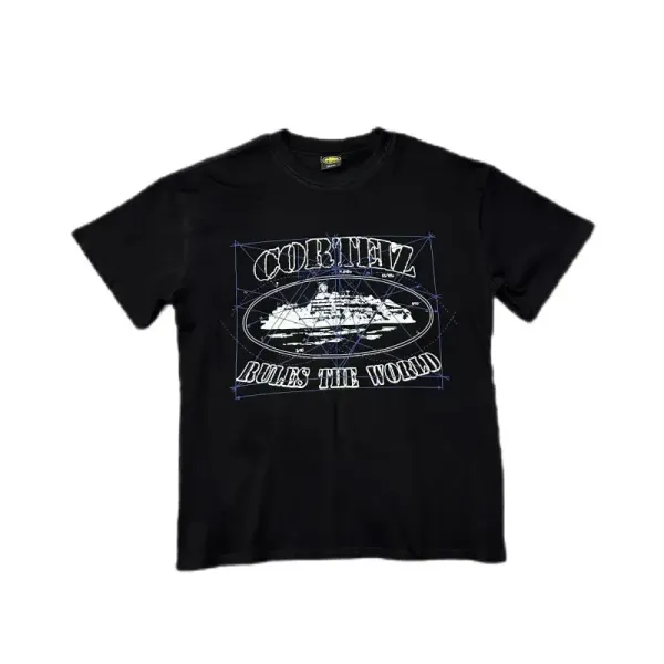 Corteiz Rules The World Graphic T-Shirt Black - 1