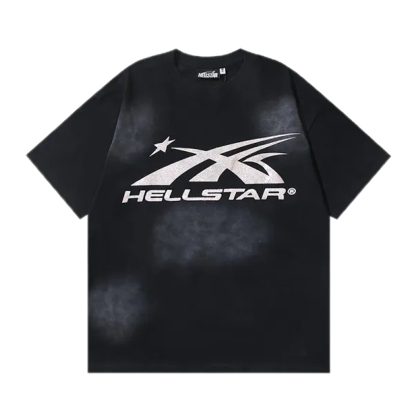 Hellstar Abstract Star Flame T-Shirt White - 5