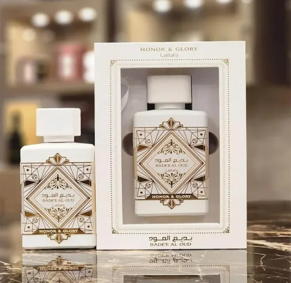 Design Lattafa Honor & Glory Badee Al Oud White Perfume - 1