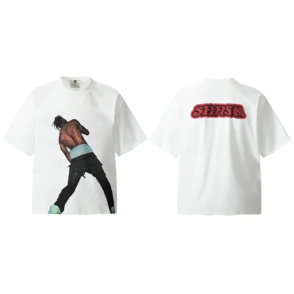 Cactus Jack Selfish Graphic T-Shirt White - 1