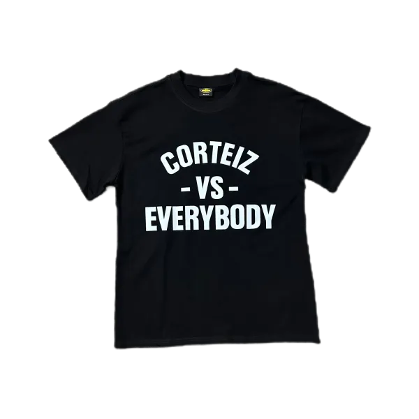 Corteiz Cortez vs Everybody Black T-Shirt - 1