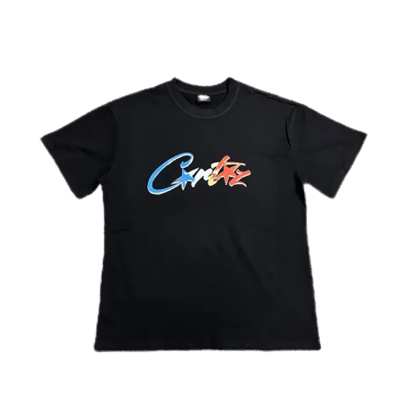 Corteiz Script Logo Black T-Shirt - 1