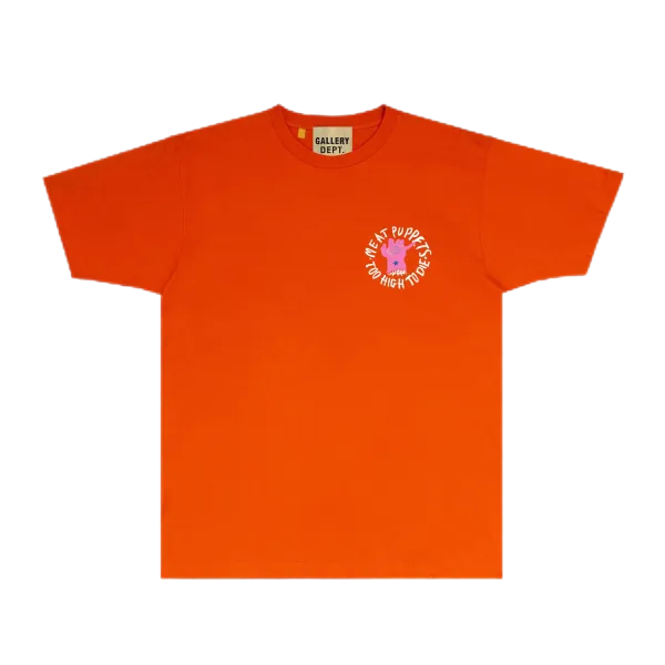 Gallery Dept Meat Puppets Too High To Die Orange T-Shirt - 1