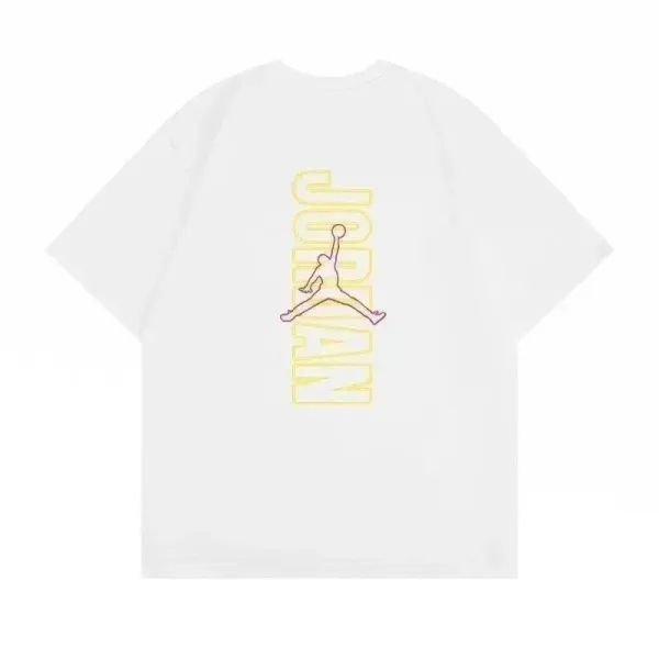 Air Jordan Jumpman Logo Vertical Print White T-Shirt - 1