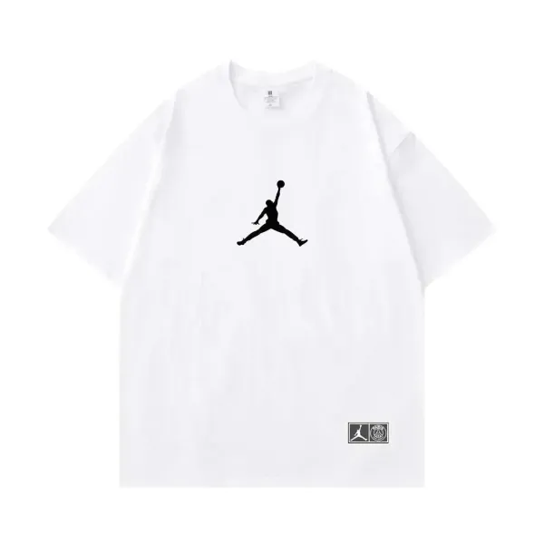 Off-White x Air Jordan Collaboration T-Shirt Black and White - 4