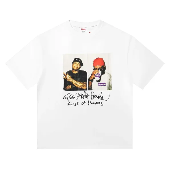 Supreme 666 Mafia Family Kings of Memphis T-Shirt White - 1
