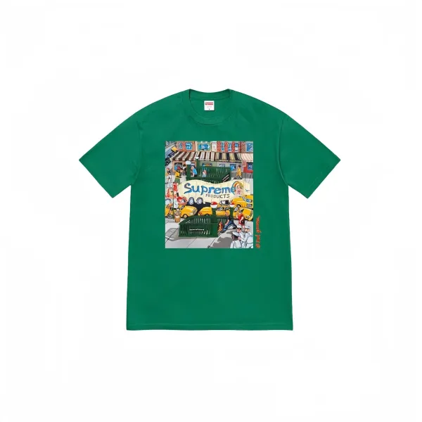 Supreme Downtown Tee Green T-Shirt - 1