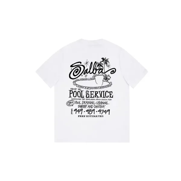 Stussy Pool Service White T-Shirt - 1