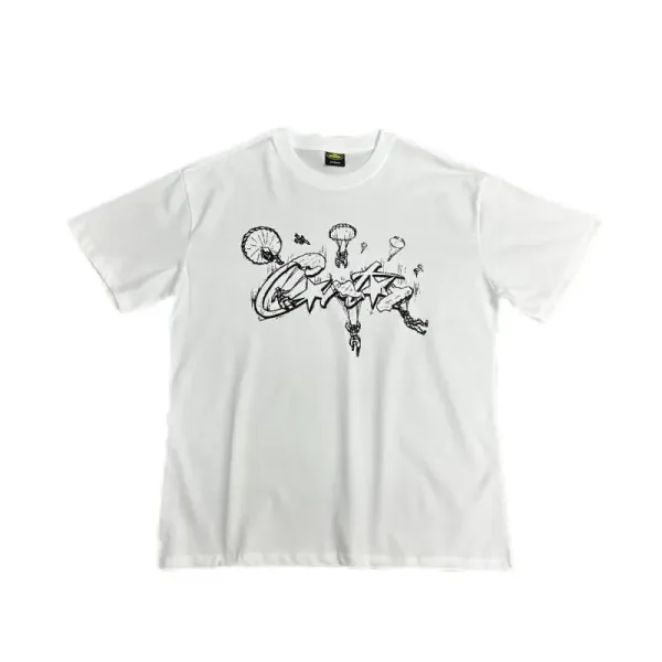 Design Graffiti Sketch T-Shirt White - 1