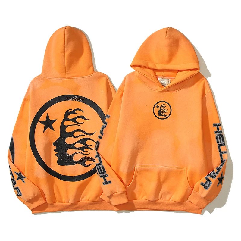 Hellstar Hoodies & Sweatshirts Graphic Pullover Hoodie — 2589 Yellow
