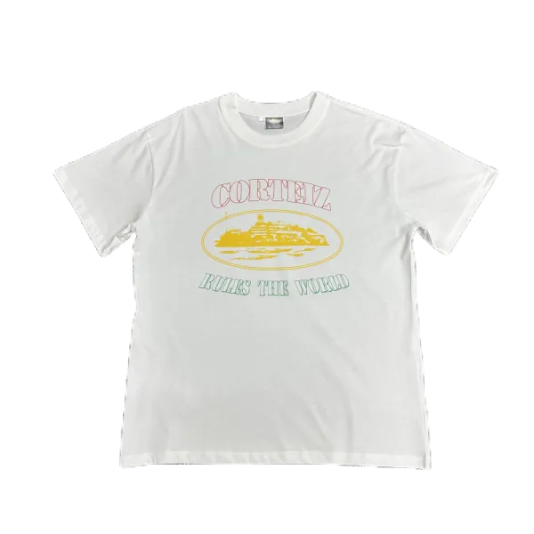 Corteiz Rules The World Graphic T-Shirt White - 1