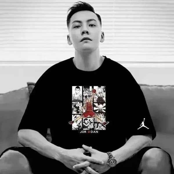 Air Jordan x Slam Dunk Collaboration Graphic T-Shirt Black - 1