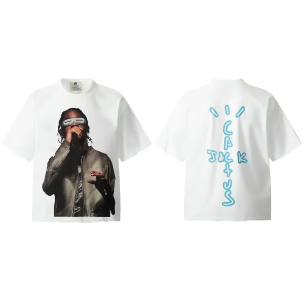 Travis Scott x Cactus Jack Photo Print T-Shirt White - 1