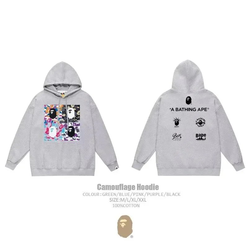 A Bathing Ape Hoodies & Sweatshirts Head Graphic Hoodie — 19