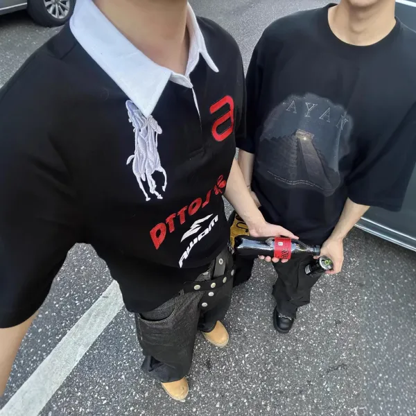 Lotto x MOWA Polo Black Polo Shirt - 4
