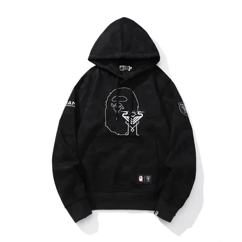 A Bathing Ape Hoodies & Sweatshirts Head Graphic Hoodie — 39