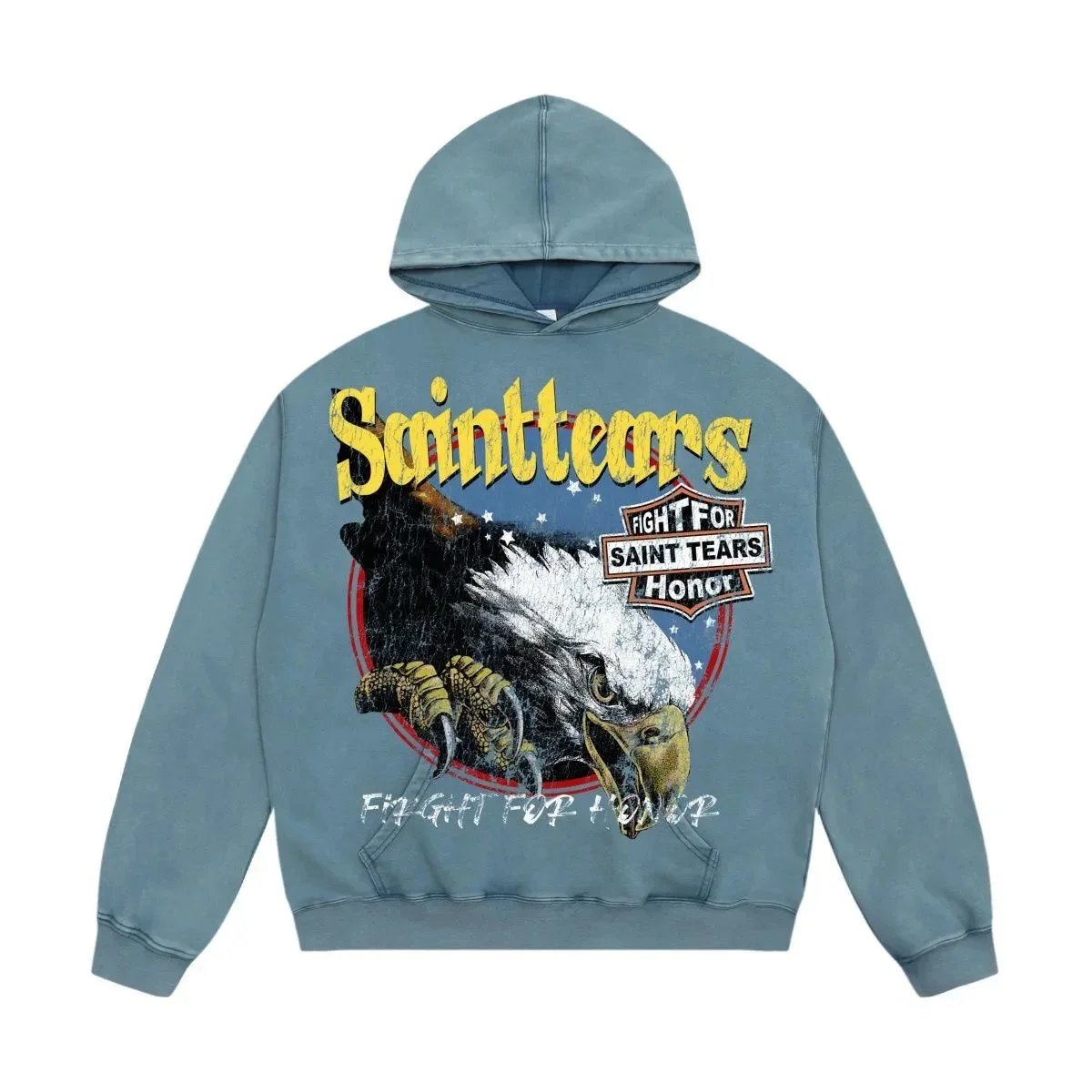 Saint Tears Hoodies & Sweatshirts Washed Graphic Print Pullover — 22