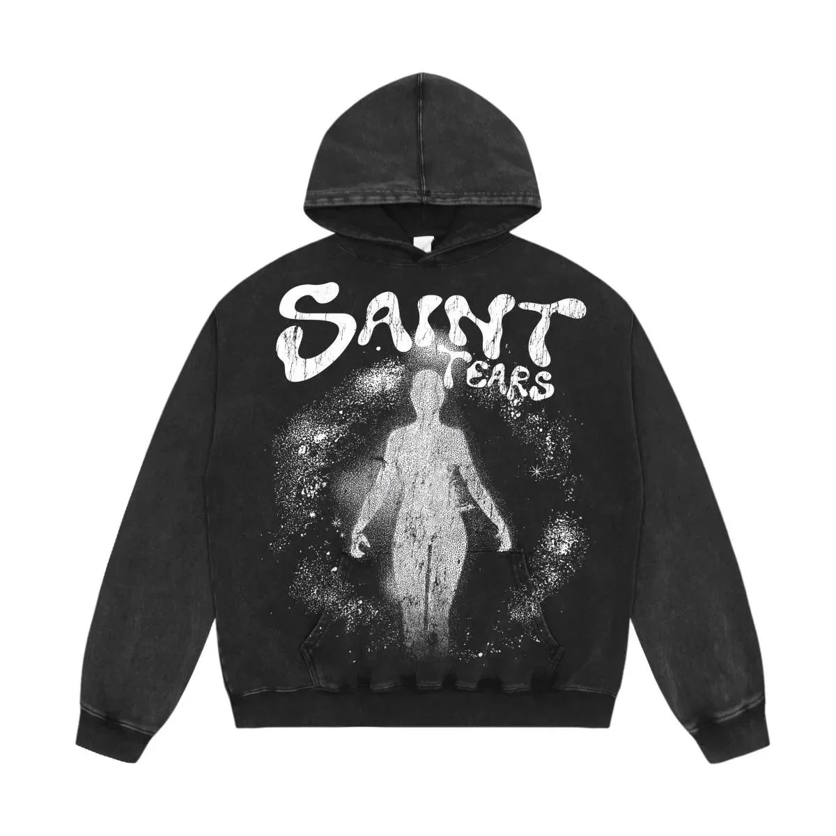 Saint Tears Hoodies & Sweatshirts Washed Graphic Print Pullover — 23