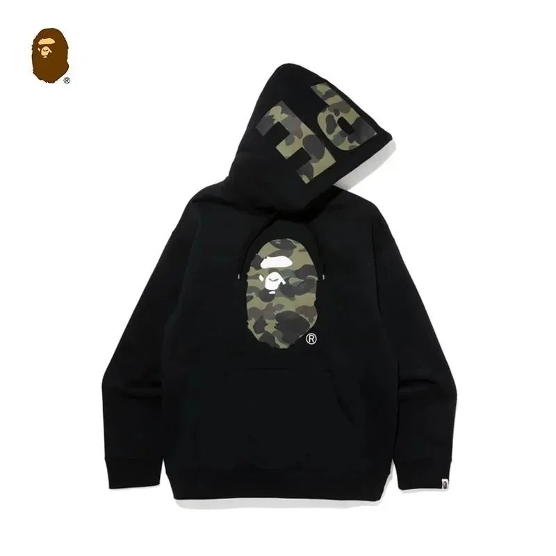 A Bathing Ape Hoodies & Sweatshirts Head Graphic Hoodie — 34