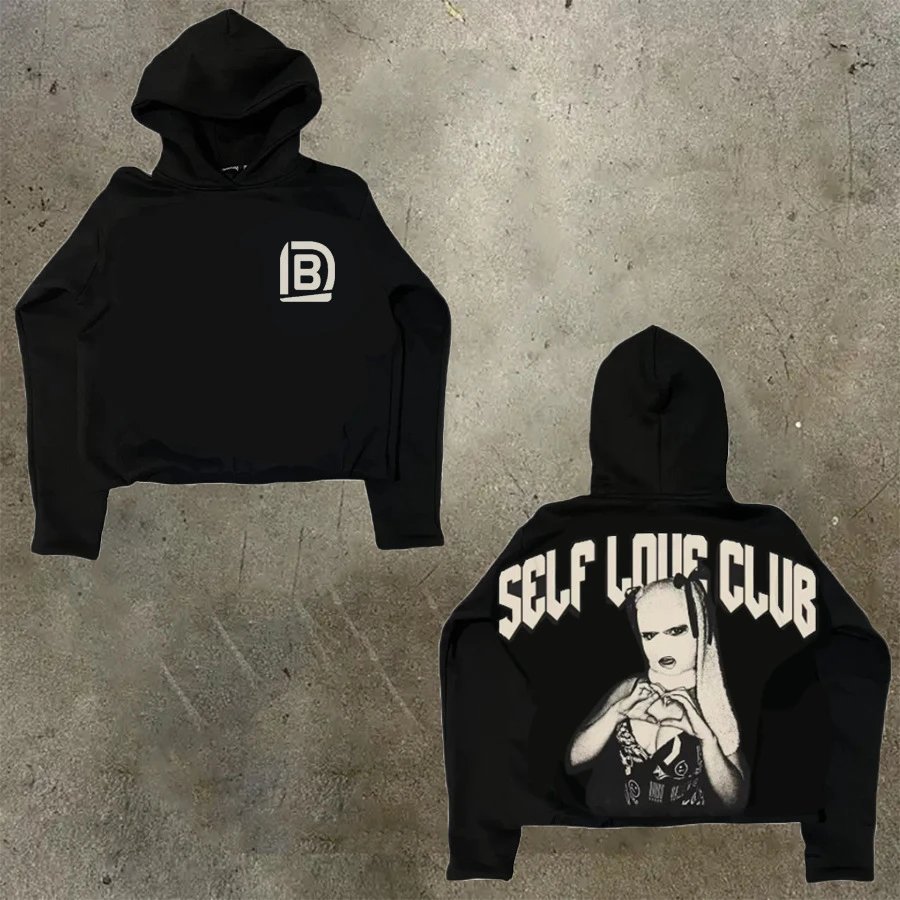 D Bandz Studios Hoodies & Sweatshirts Cartoon Graphic Print Pullover Hoodie — 【Cotton hooded sweater】W 65(Black)