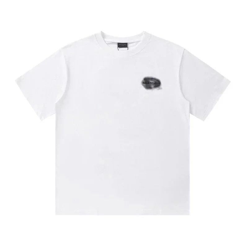 Balenciaga T-Shirts Short Sleeve Graphic T-Shirt — 55196 white