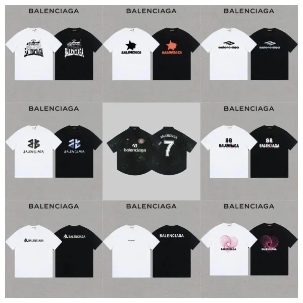 Balenciaga Pixel Logo White T-Shirt - 2