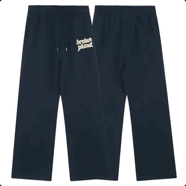 Broken Planet Logo Sweatpants Navy - 1