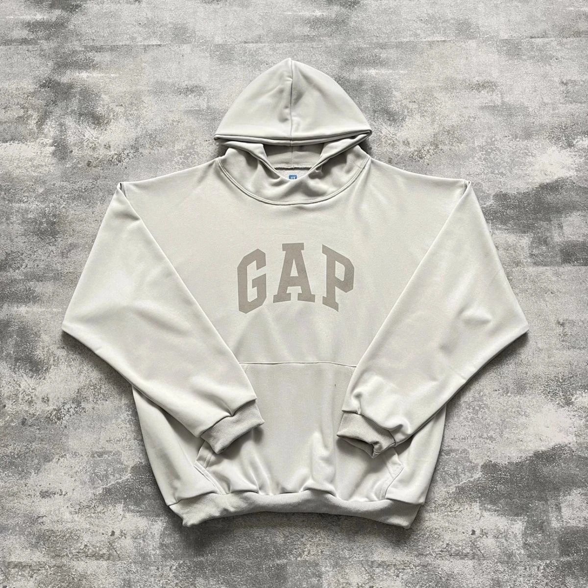 GAP Arch Logo Hoodie Light Gray - 7