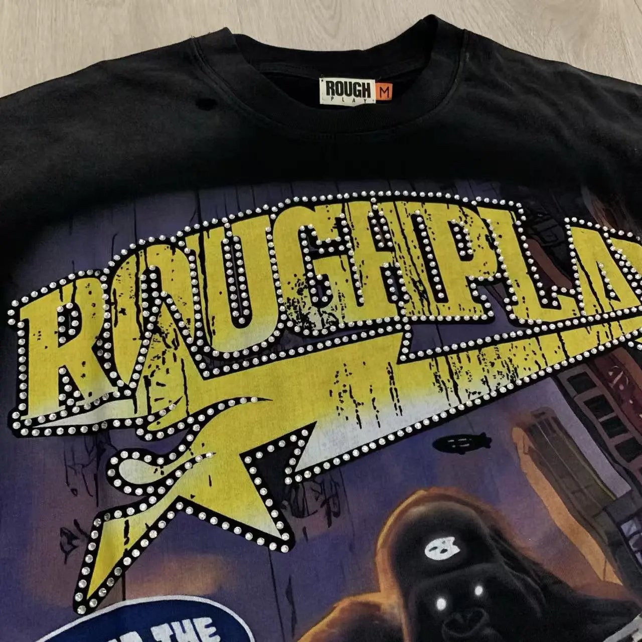 Roughplay x Hellcat Records Band Graphic Distressed Gray T-Shirt - 16