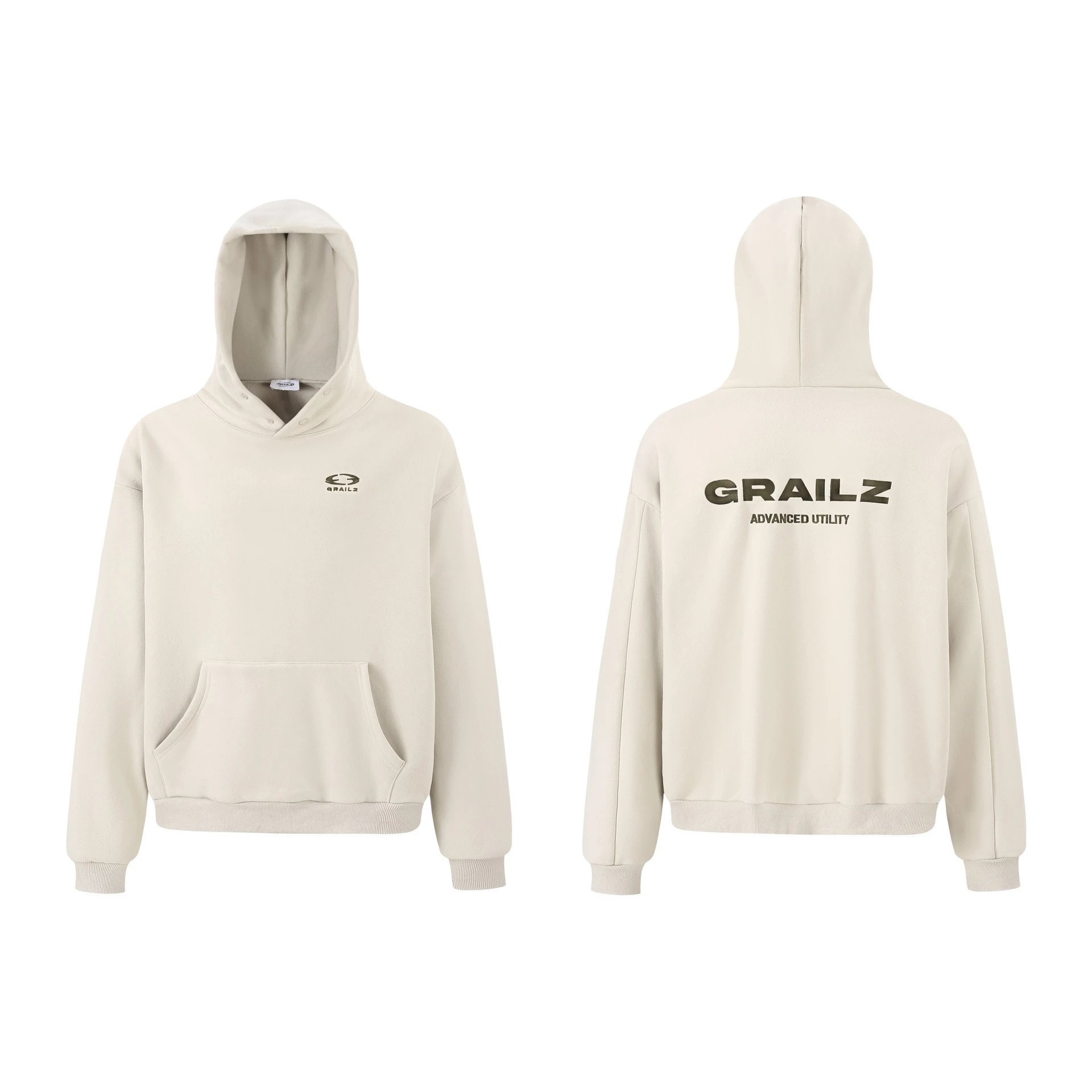 Loose-Fitting Button-Down Hooded Sweatshirt photo 8