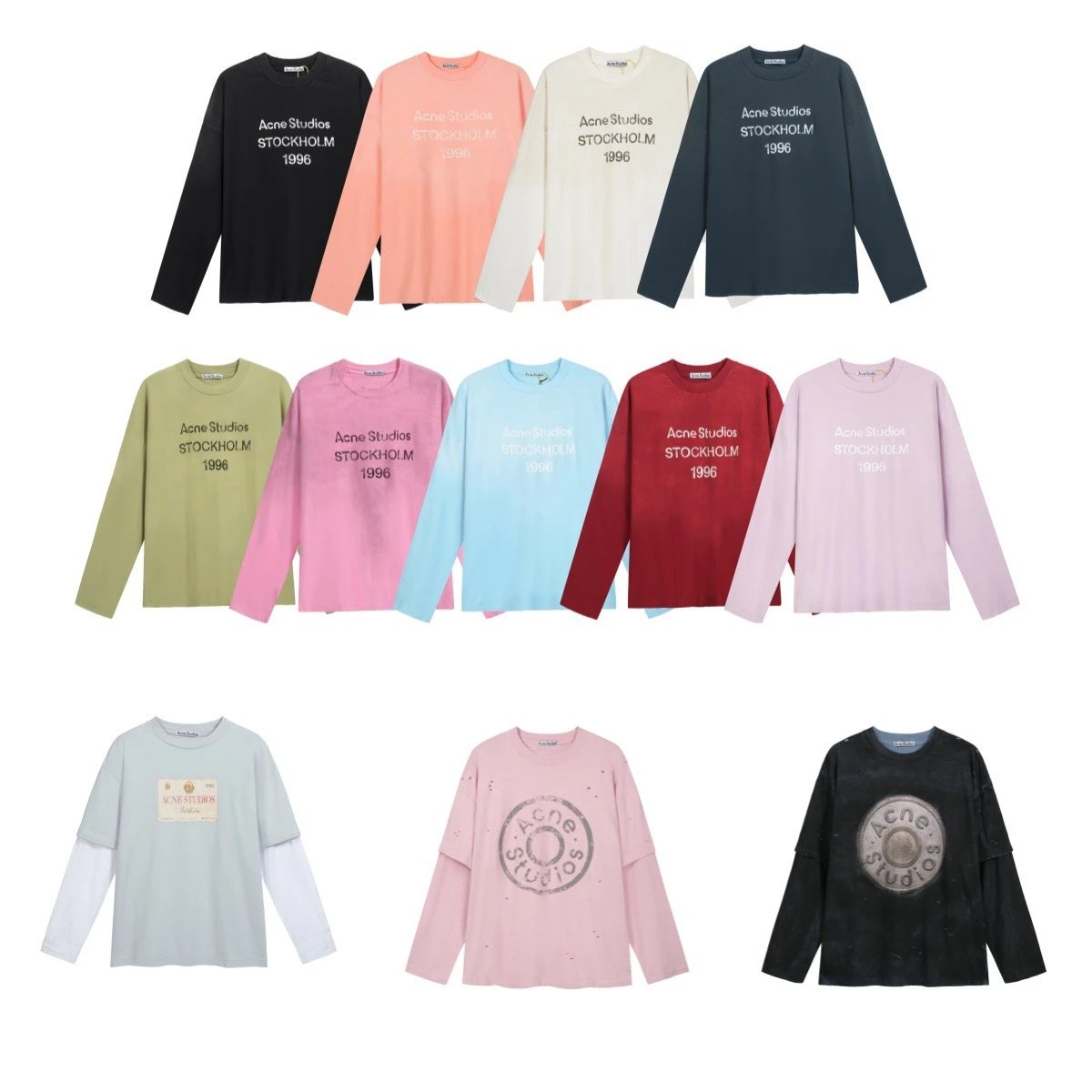 1996 Letter-Print Washed Distressed T-Shirt