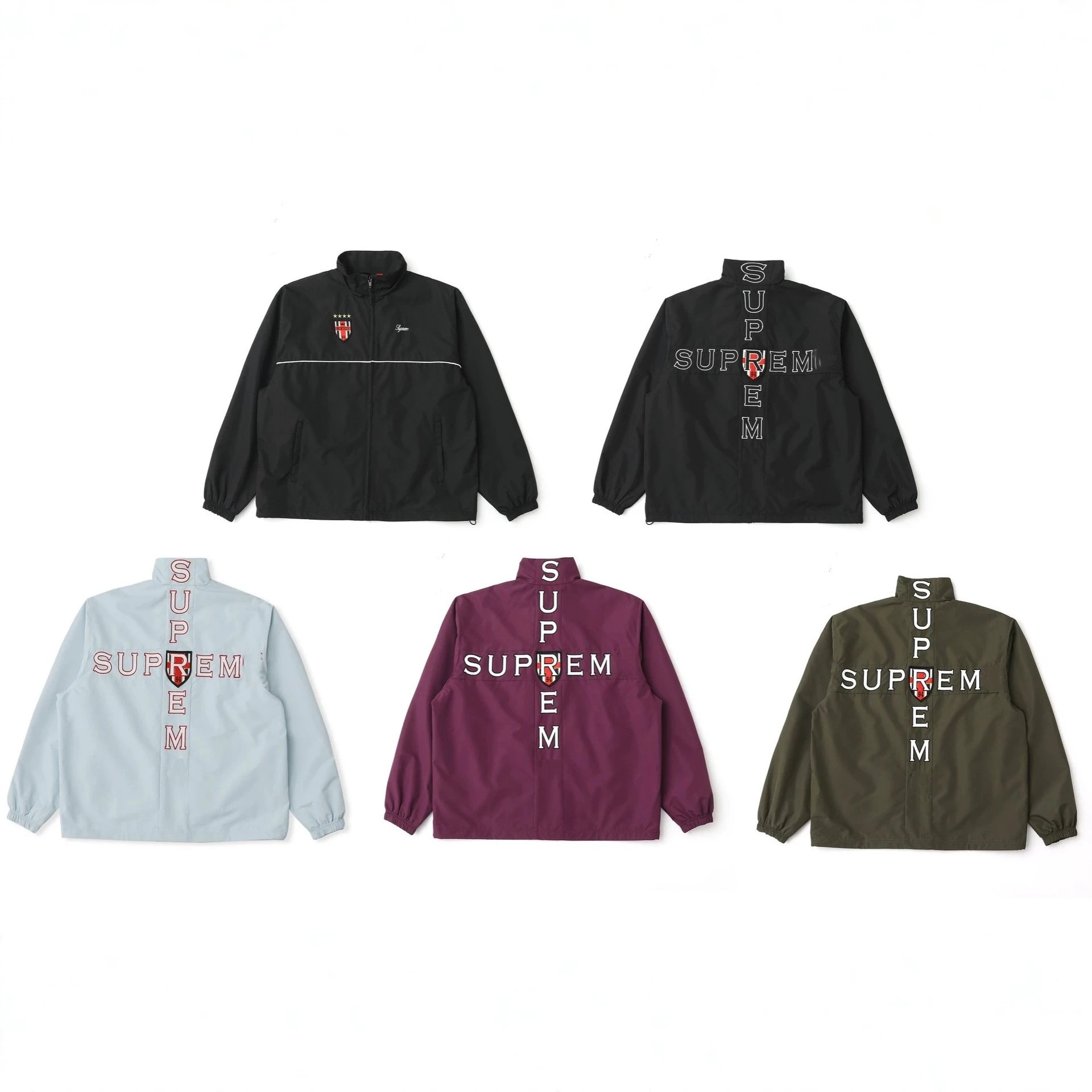 Long-Sleeve Sports Jacket with Cross Pattern
