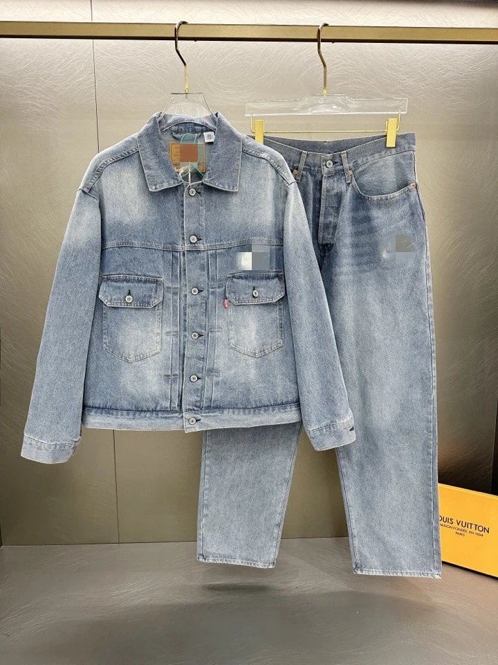 Gallery Dept x Levi's Distressed Light Wash Straight Leg Jeans - 2