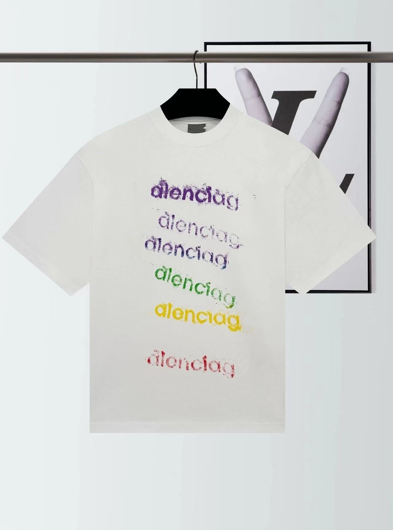 Oversized Crew-Neck T-Shirt with Letter Print photo 2