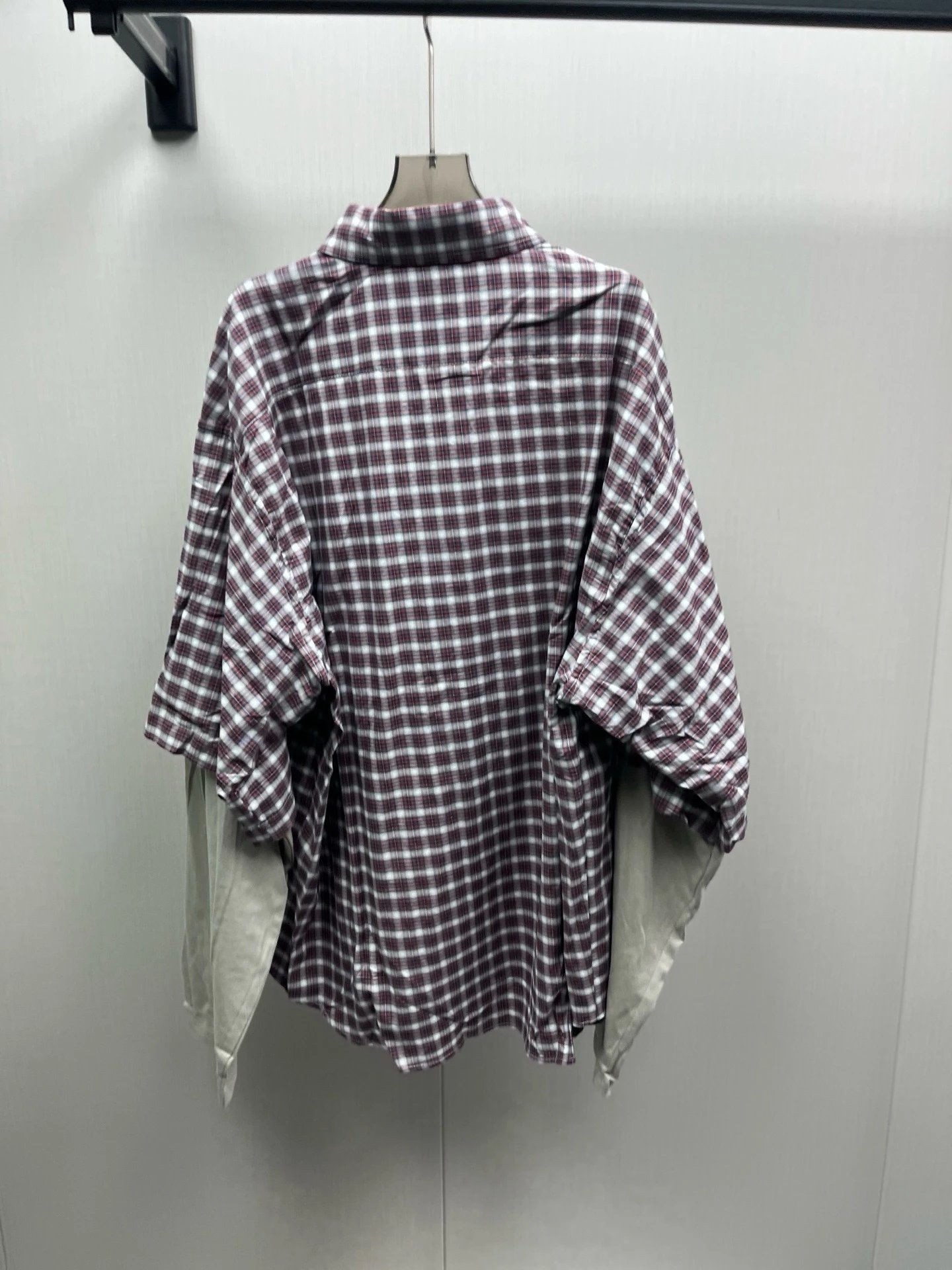 Embroidered Patchwork Plaid Long-Sleeve Shirt photo 4