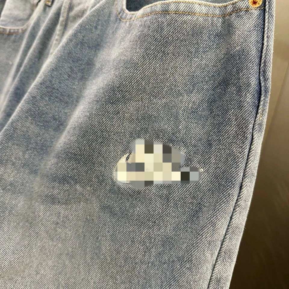 Gallery Dept x Levi's Distressed Light Wash Straight Leg Jeans - 13