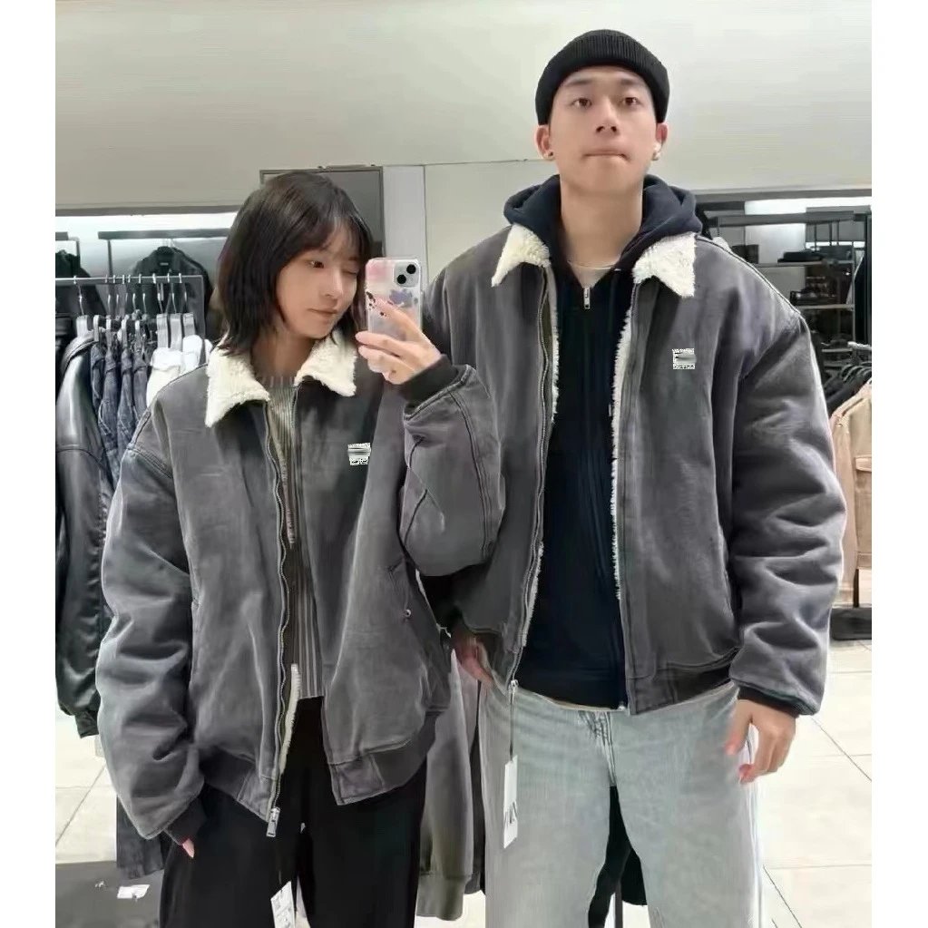 Washed Distressed Work Jacket