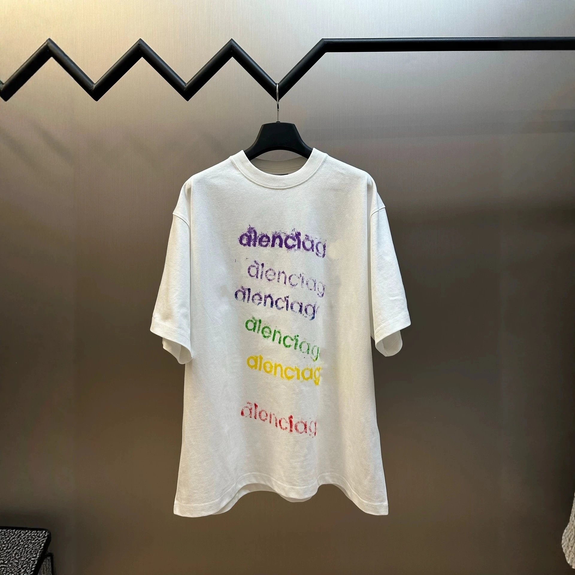 Oversized Crew-Neck T-Shirt with Letter Print