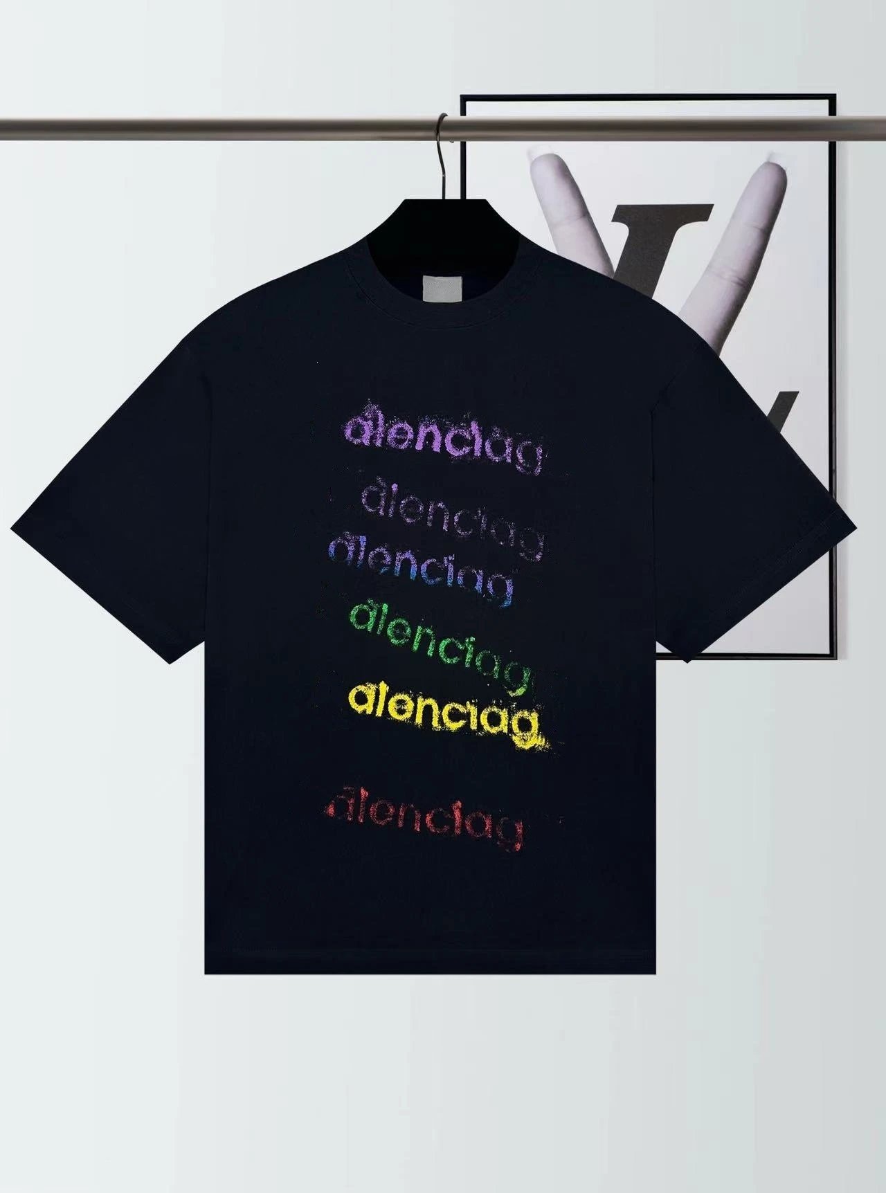 Oversized Crew-Neck T-Shirt with Letter Print photo 3