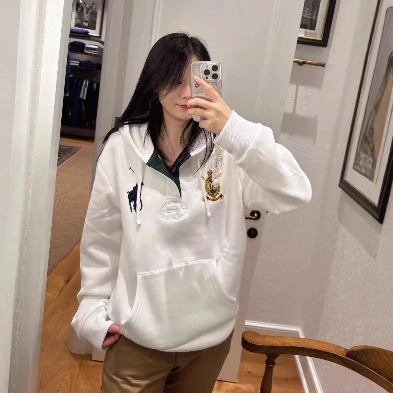 Embroidered Logo Hooded Sweatshirt