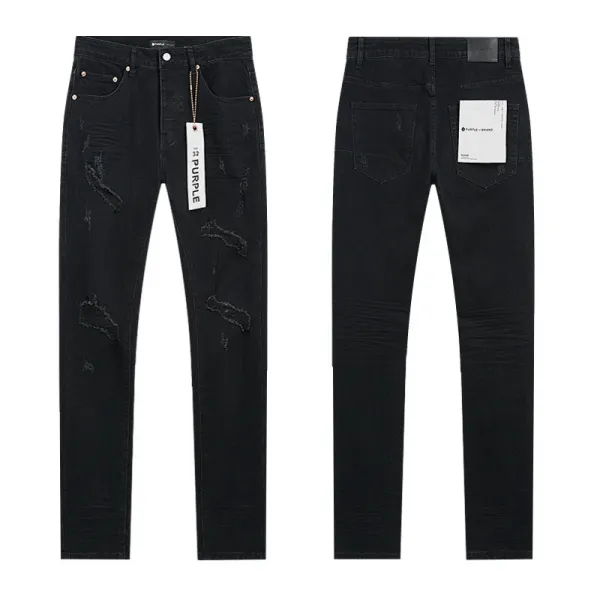 Purple Brand Flared Jeans Black with Radiant Stitch Detail - 17