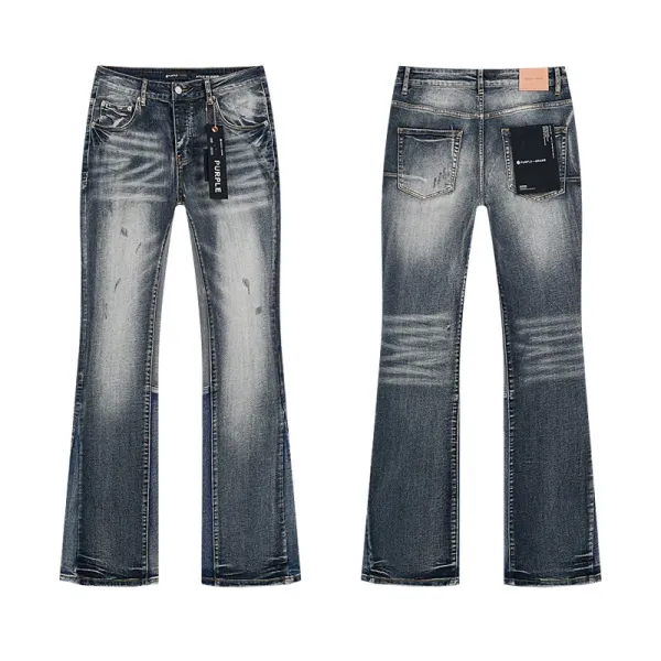 Purple Brand Flared Jeans Black with Radiant Stitch Detail - 21