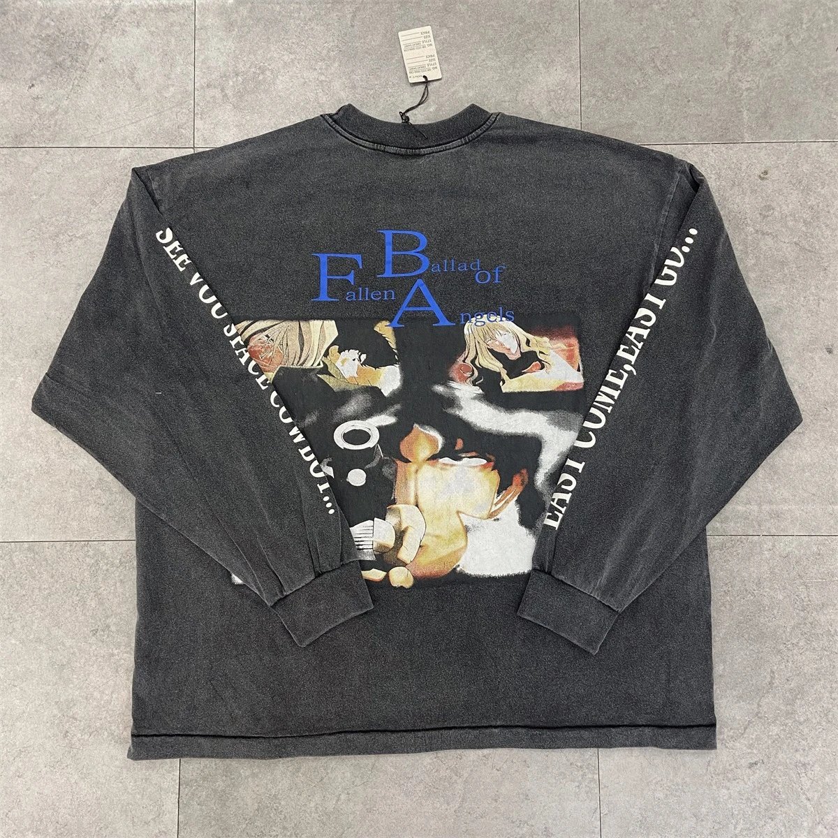 Cowboy Bebop x Unknown Brand Long Sleeve Graphic Tee Black - 29