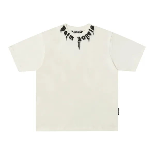 Palm Angels Gothic Collar T-Shirt Off-White - 1
