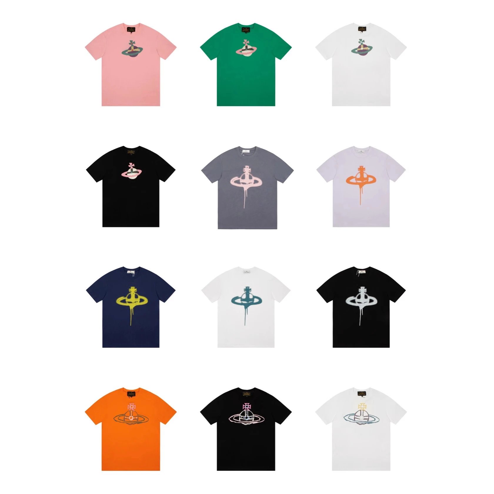 Inkjet colorful lifestyle print short-sleeved shirt