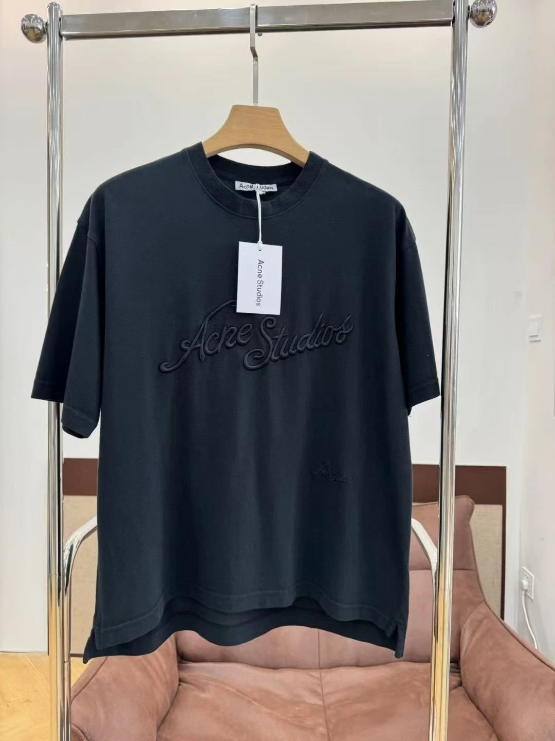 Acne Studios Jackets Stockholm 1996 logo-embroidered jacket — Pearl-gauze embroidery black