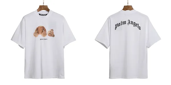 Palm Angels Teddy Bear Graphic White T-Shirt - 1