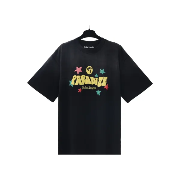 Palm Angels Paradise Graphic Black T-Shirt - 1