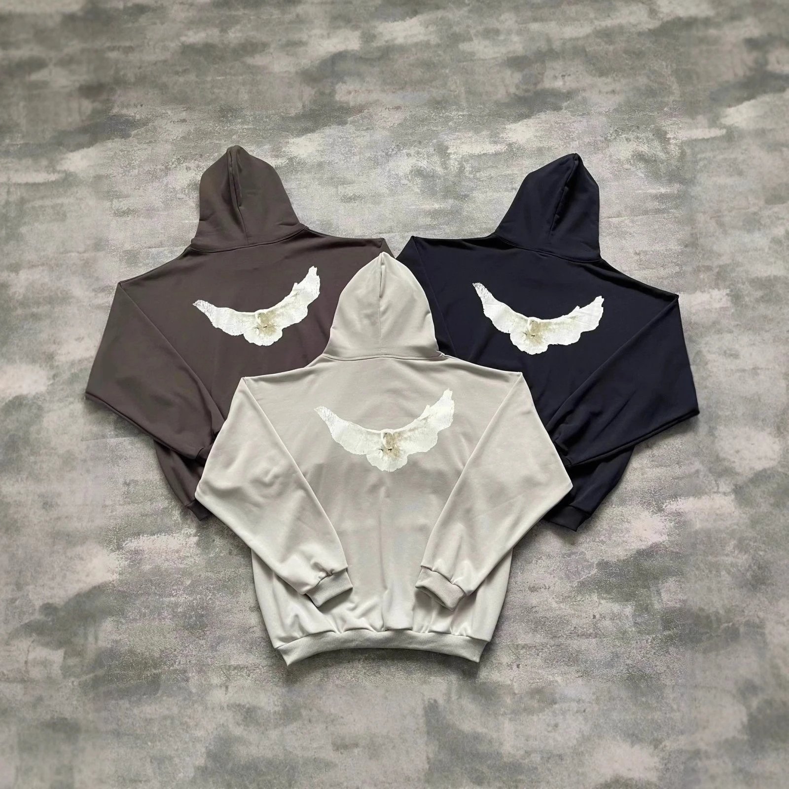 Cross Print Couple Zip-Up Hooded Sweatshirt