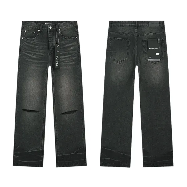 Purple Brand Flared Jeans Black with Radiant Stitch Detail - 26
